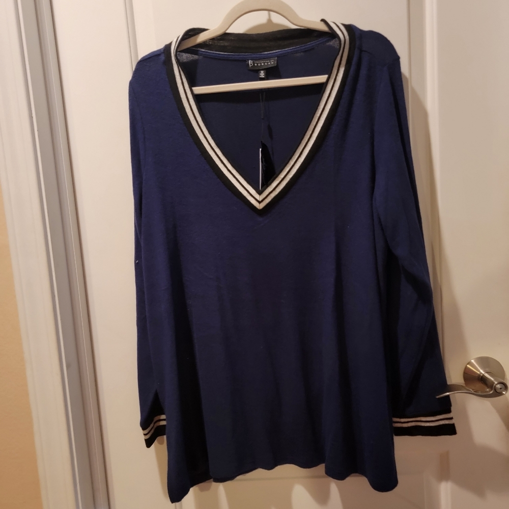 NWT Bobeau Soft Long Sleeve Blouse Size 1X
